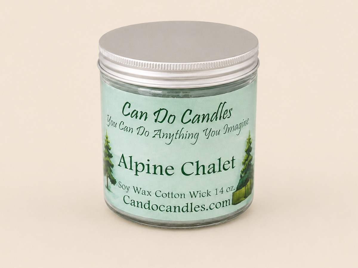 Can Do Candles Alpine Chalet candle in a glass jar